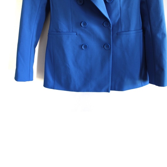 Express NWOT Blue Buttoned Suit Blazer Jacket XS - Picture 5 of 9